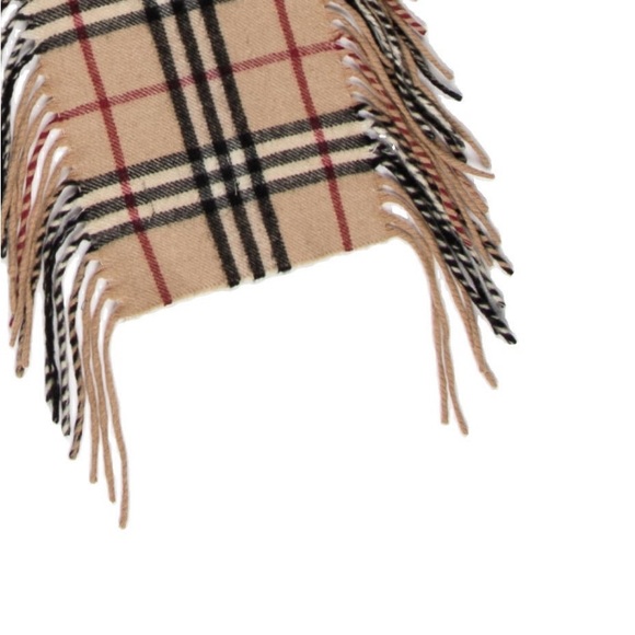 Burberry fringes cashmere scarf EUC. Size 42in long 7in wide pristine condition - Picture 9 of 10